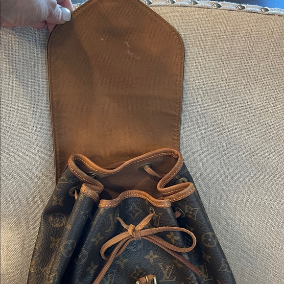 Louis Vuitton Monogram Canvas Backpack with Tan Accents - Picture 5 of 7